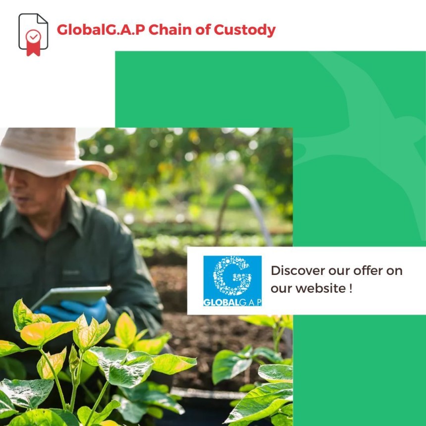 Ecocert is accredited for the GLOBALG.A.P CoC label (chain of custody)